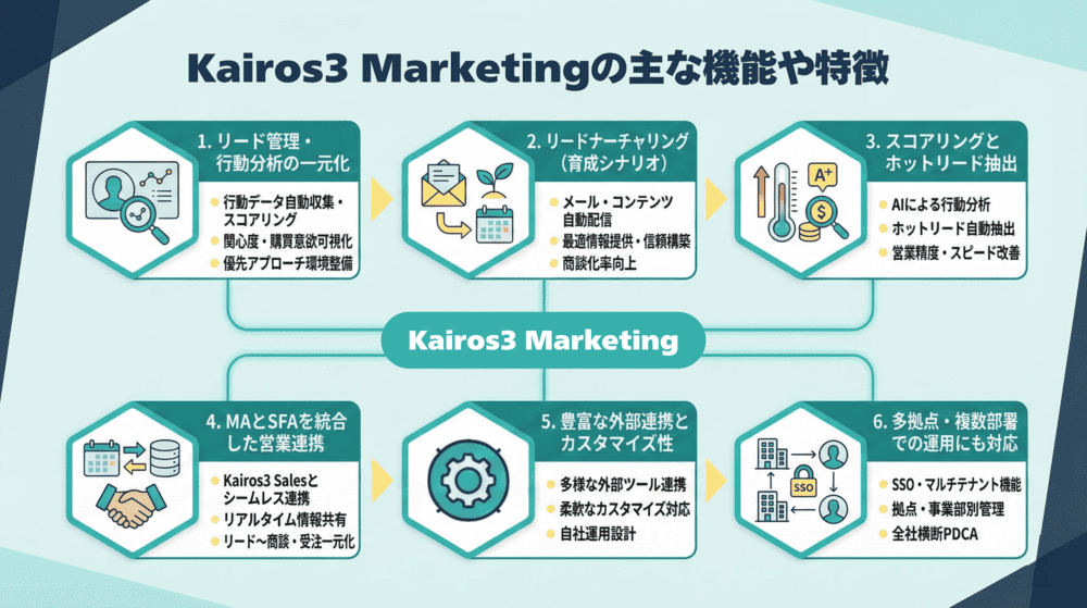 Kairos3 Marketingの主な機能や特徴